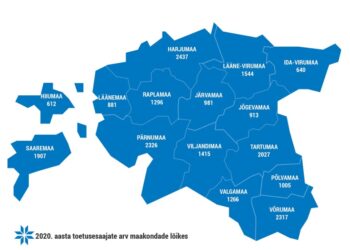 PRIA maakondade toetuse saajad