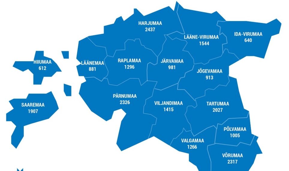 PRIA maakondade toetuse saajad