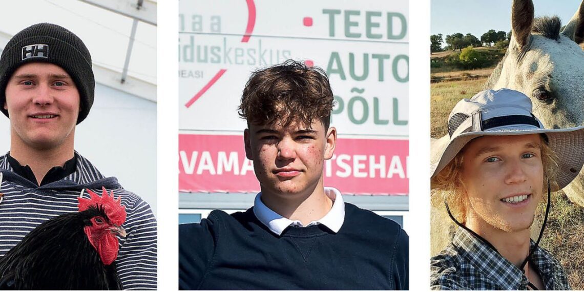 Kutseõpe. Järvamaa Kutsehariduskeskuse (JKHK) Särevere õppekohas aasta alguses kutseõppe kiitusega lõpetanud Oliver Nuut, Siim Arusalu ja Tauri Tõnismäe. Foto: erakogu