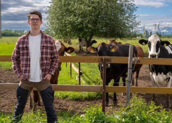 Tartu Agros peaveterinaari ametit pidav Matis Pääslane kinnitab, et töö on väga vaheldusrikas, kuigi patsiendid on kõik lehmad ja põhiprobleemidki samad. Foto: Toomas Teder