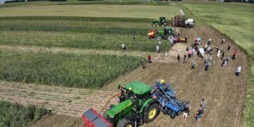 Mis loom on mullaHUB ja kas ta kõlbab ka süüa? - Sadala Agros 24. juulil aset leidnud põllupäeval toimusid muu hulgas otsekülvi ja ribakülvi masintehnoloogiate katsed. Foto: METK