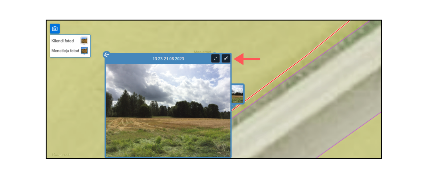 Põllul tehtud fotod on nüüd ka kliendile e-PRIAs nähtavad
