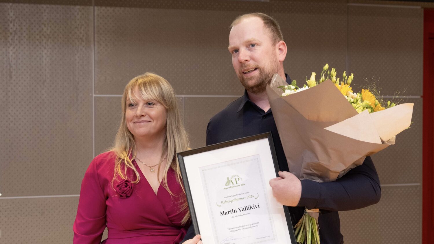 Rahvapõllumees Martin Vallikivi ja EPKK nõukogu aseesimees Mirjam Pikkmets. Foto: Erik Peinar