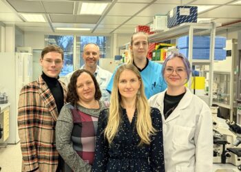 Osa Celvia CC mee-DNA väljatöötamise meeskonnast. Esiplaanil Kairi Raime