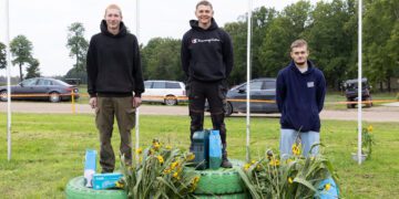 Esikoht Eduard Siim, (Olustvere Teenindus- ja Maamajanduskooli), teise ja kolmanda koha pälvisid Märt Kannel (Olustvere Teenindus- ja Maamajanduskool) ja Rudis Rudzgailis (Läti). Foto: Oleg Hartšenko