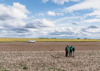 EPKK alustas Keskkonnainvesteeringute Keskuse toel koostööd Ukraina põllumajandusettevõttega Korostyshivzeminvest 2025. aasta sügisel. Projekti keskmes on taastava põllumajanduse praktikate katsetamine ja tutvustamine, tänavu mais kohtuti Kiievis. Foto: EPKK